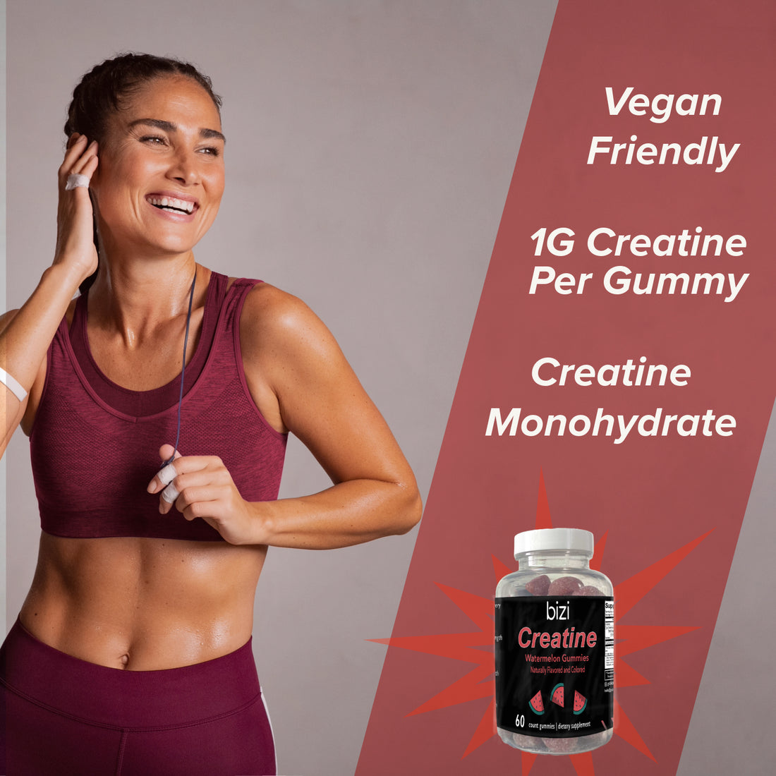 Bizi Creatine Watermelon Gummies