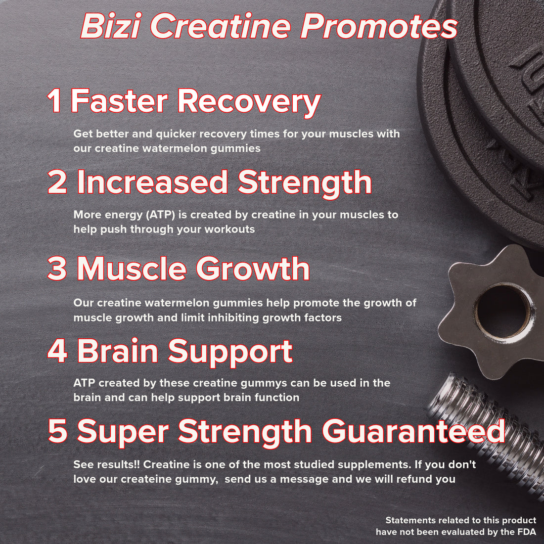 Bizi Creatine Watermelon Gummies